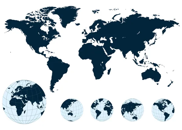 A világvektor térképe. — Stock Vector