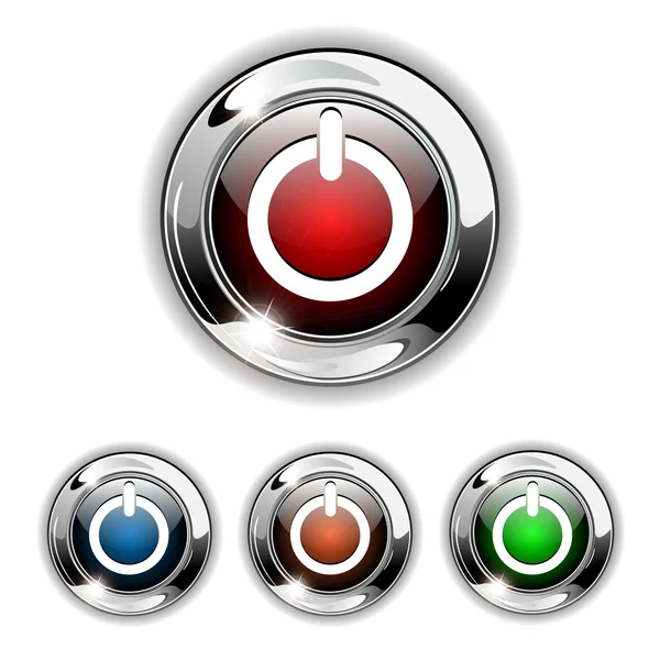 Icône de démarrage, bouton, illustration vectorielle . — Image vectorielle