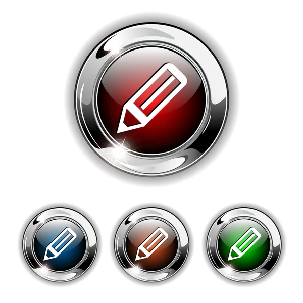 Pen icon, button, vector illustration. — Stock Vector