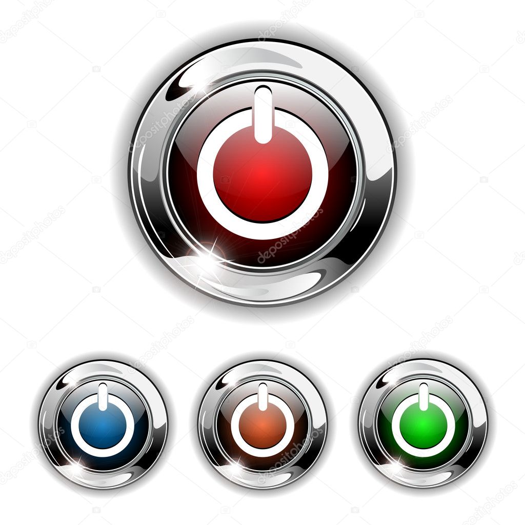 Start icon, button, vector illustration.