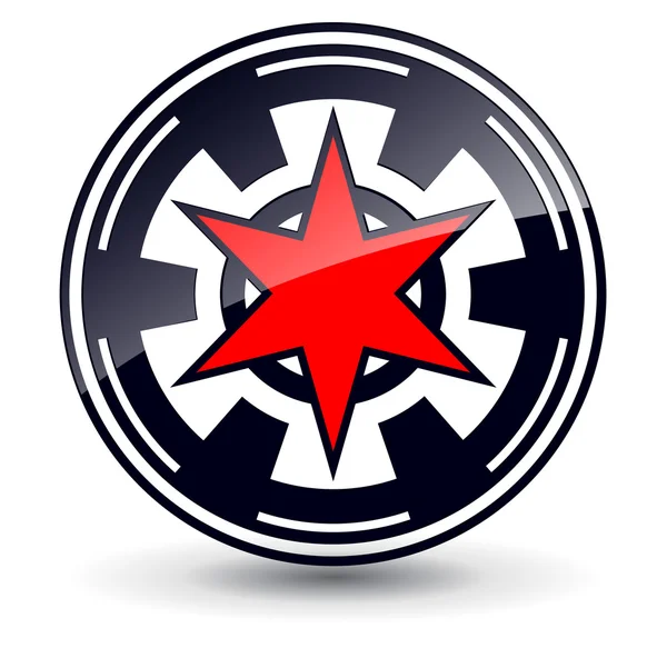 Logo stella 3D . — Vettoriale Stock