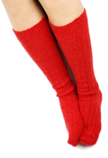 Červené ponožky — Stock fotografie