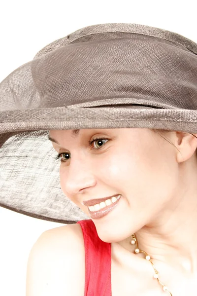 Şapkalı kadın. — Stok fotoğraf