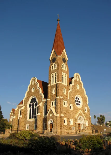 Christuskirche напрямку Windhoek — стокове фото