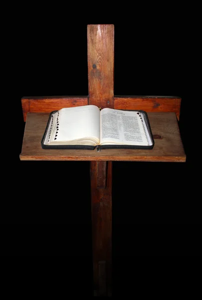 stock image Bible on pulpit