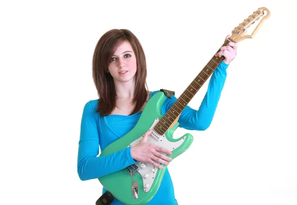 Tonåring med gitarr — Stockfoto