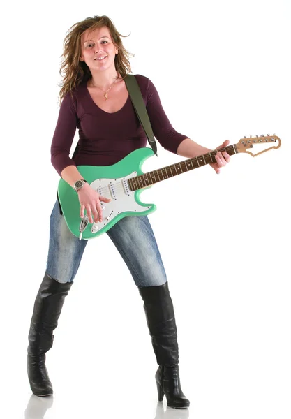 Nastolatek z gitara — Zdjęcie stockowe