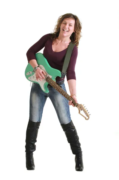 Tiener met gitaar — Stockfoto