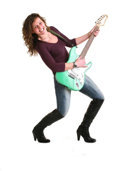 Adolescente com guitarra — Fotografia de Stock