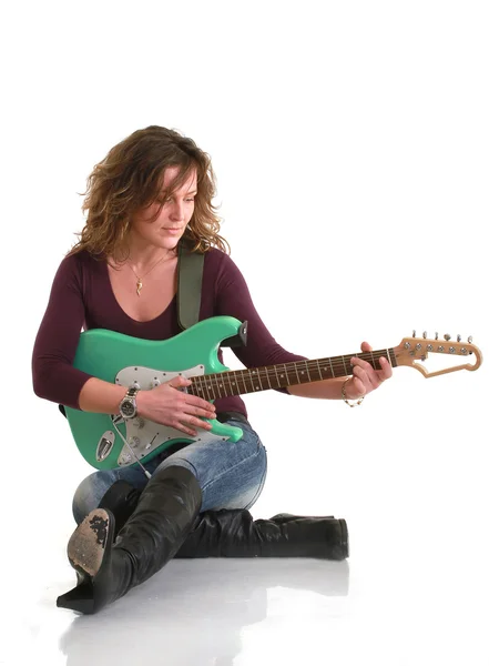 Tinédzser-gitár — Stock Fotó