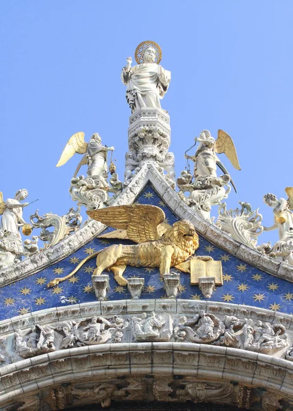 Деталь фасадних, базиліки Сан-Марко в — стокове фото