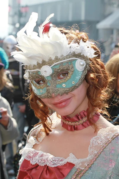 Benátky, karnevalové masky — Stock fotografie