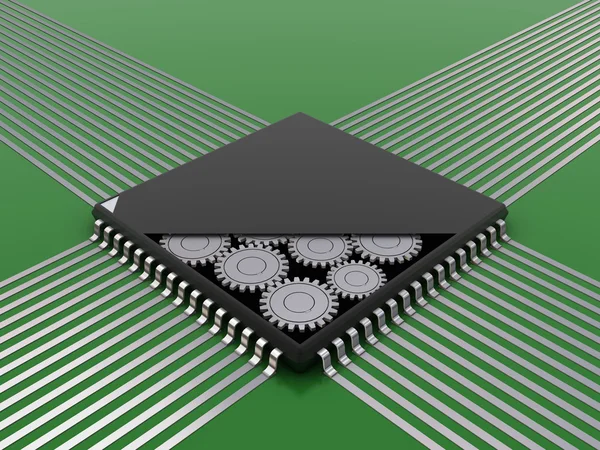 Chip com mecanismo — Fotografia de Stock