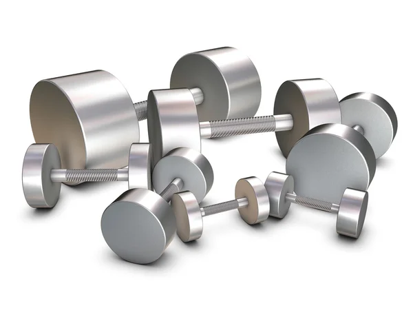 Group of silver weights — Stock Photo, Image