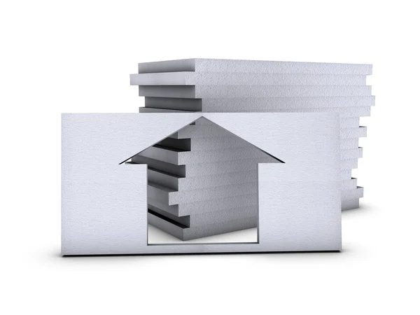 Huis in polystyreen — Stockfoto
