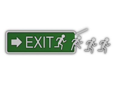 Exit sign front clipart