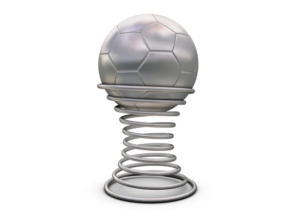 Bola de futebol prata — Fotografia de Stock