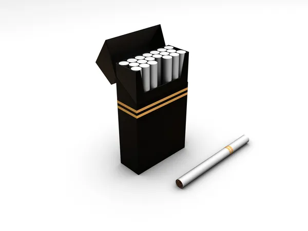 Scatola di sigarette Fotografia Stock