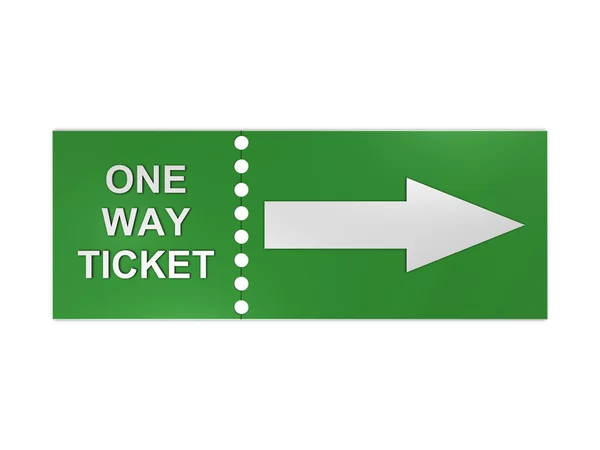 One-way ticket — Stockfoto