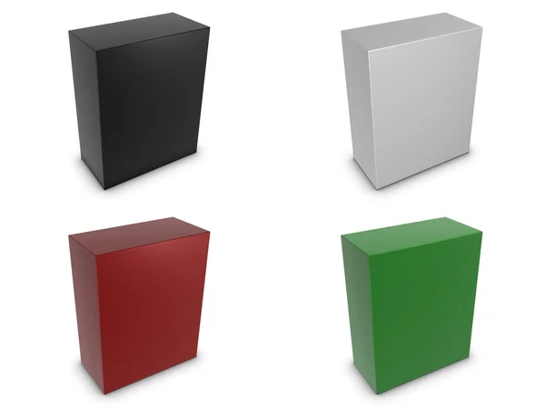 Boîtes verticales en différentes couleurs — Photo