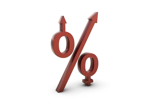 Mannen vrouwen percentagesymbool Stockfoto