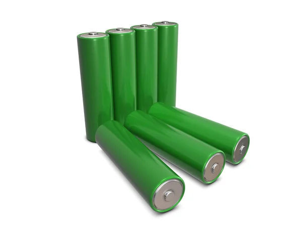 Zelený baterie — Stock fotografie