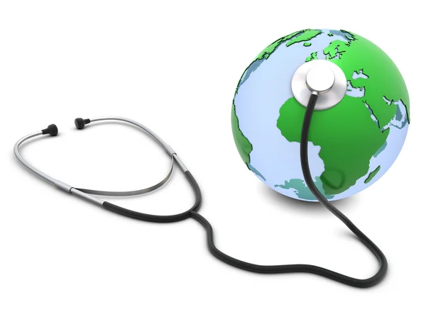 Stock image Stethoscope and Earth