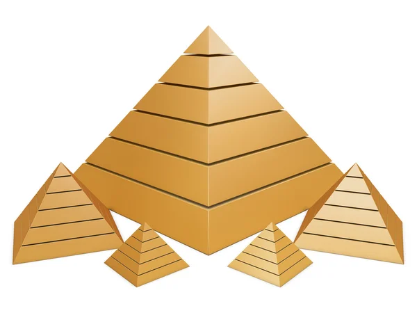 Grupo de pirámides doradas — Foto de Stock