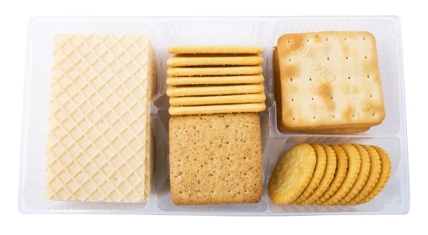 Pack of crackers and cookies — Stock Photo, Image