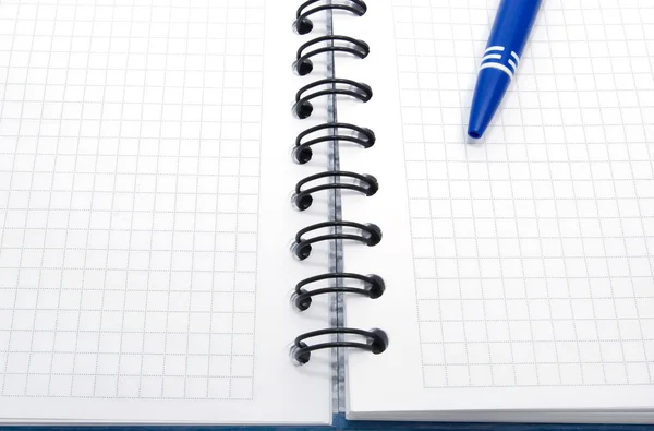 Open notebook with empty sheets — Stock Photo, Image