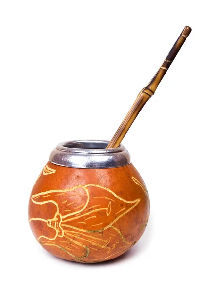 Stock image Calabash and straw