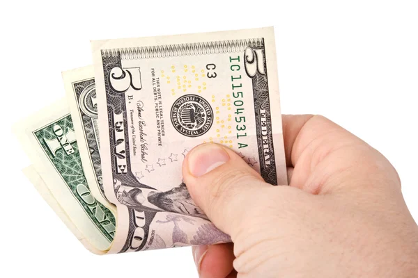 Hand offering cash — Stock Photo, Image