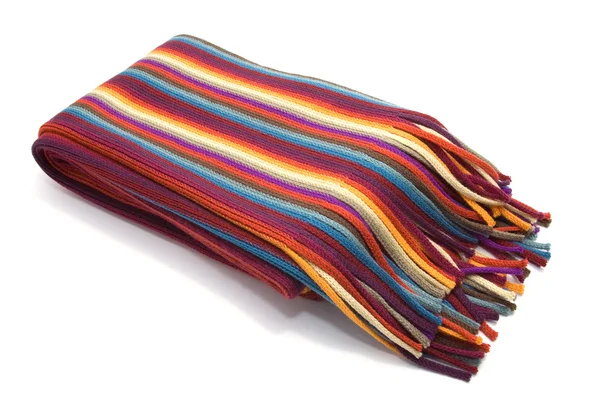 Multicolored striped scarf — Stock Photo, Image