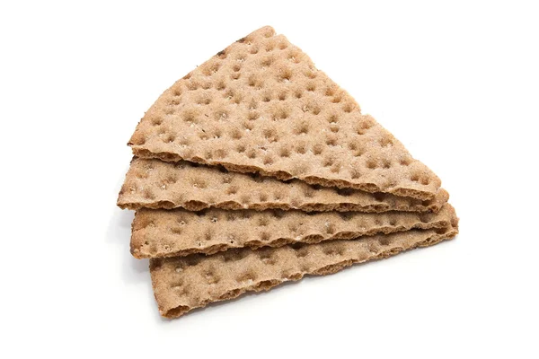 Crisp bread on white — Stock Photo, Image