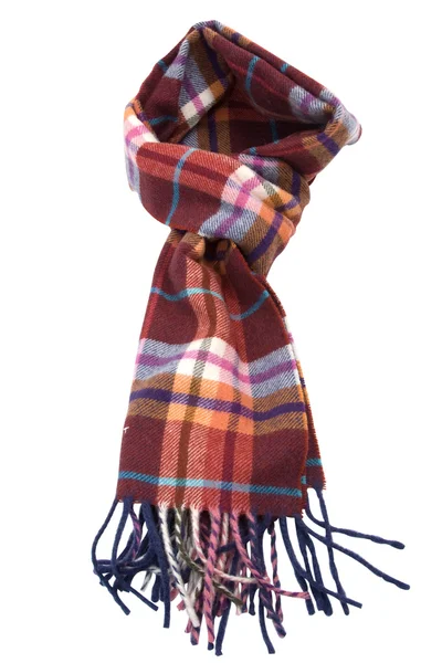 Multicolored scarf on white — Stock Photo, Image