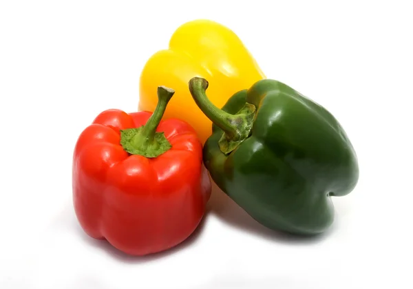 stock image Three different color peppers