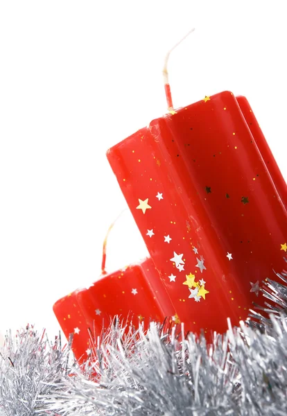 Two red candles — Stock Photo, Image
