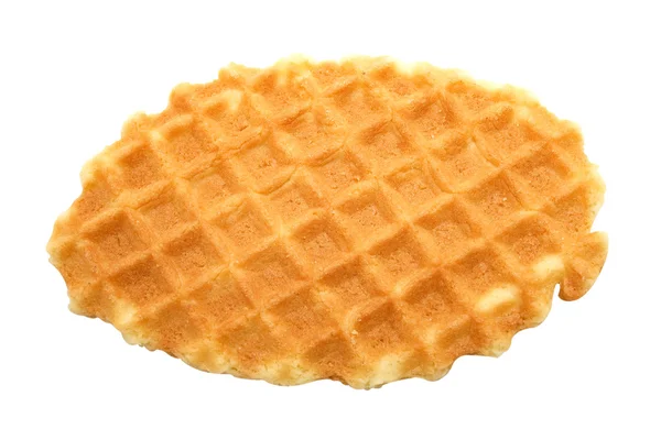 Tasty waffle on white — Stock Photo, Image