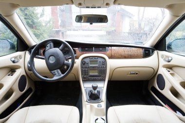 Interior of exclusive car clipart