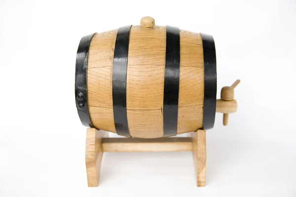 A small barrel with beer inside — Stock Photo, Image
