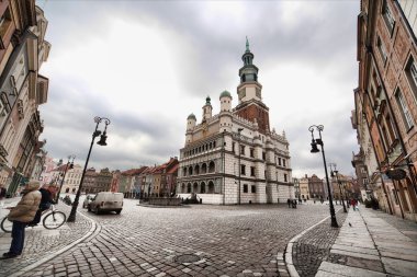 Old town hall in Poznan clipart