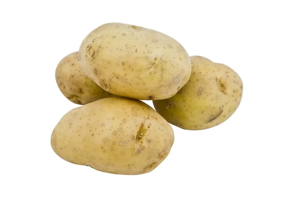 Молода картопля на білому тлі — стокове фото