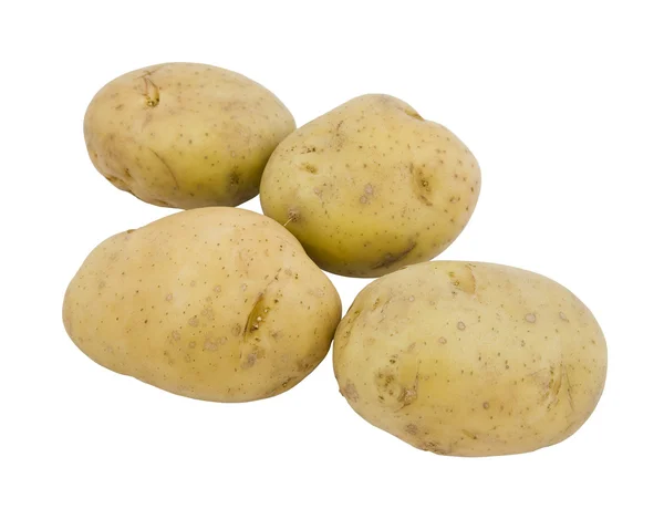 Молода картопля на білому тлі — стокове фото