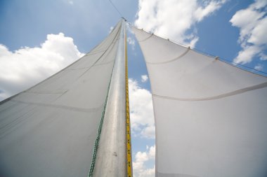 Mast of my small private yacht - sailing on the clipart