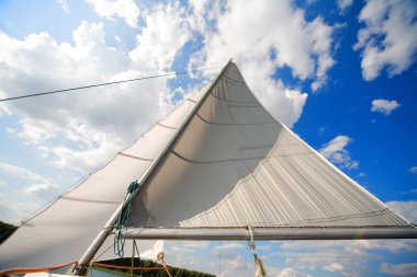 Mast of my small private yacht - sailing on the clipart