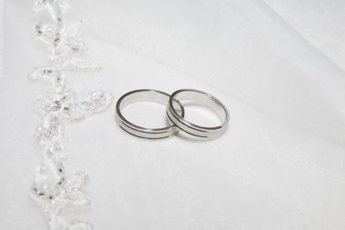 Two wedding rings clipart