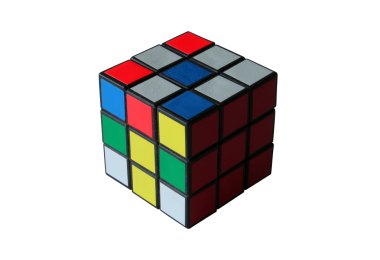 Closeup of rubik's cube clipart