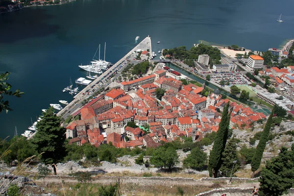 Vista de la ciudad vieja de Kotor —  Fotos de Stock