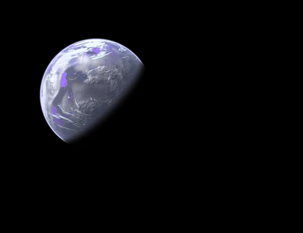 Earthlike planet i rymden — Stockfoto