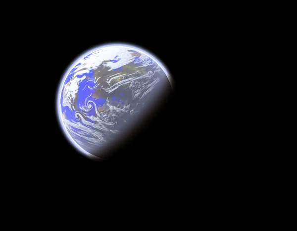 Earthlike planety w przestrzeni — Zdjęcie stockowe